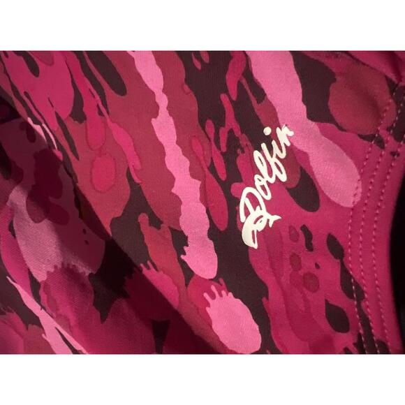 Dolfin Women's One-Piece Swimsuit Pink Camo Print 18 - Picture 3 of 5